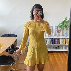 Réalisation Mary Jane Yellow Sunflower Floral Dress